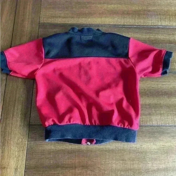 Michael Jordan 23 Kids 12M Full Zip Jacket Red, Black and White - Picture 5 of 9